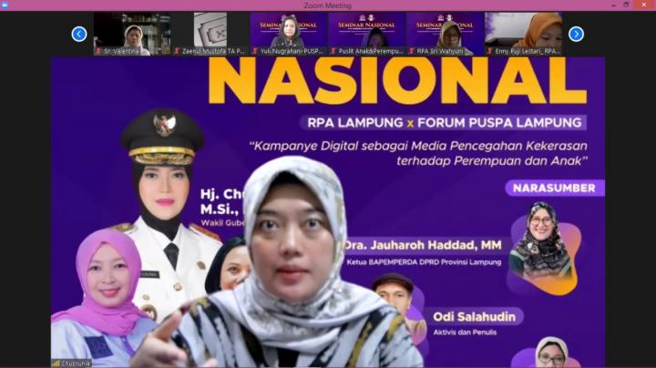 Wagub Chusnunia Buka Seminar Nasional Kampanye Digital Pencegahan Kekerasan terhadap Perempuan dan Anak 